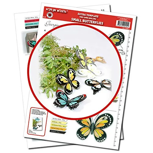 Papier + Ideen: Quilling Template, Extra Fine Small Butterflies