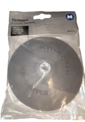 Türstopper / Puffer, silber Ø 12cm, Metafranc Design & Technik Kunststoff / Hartgummi