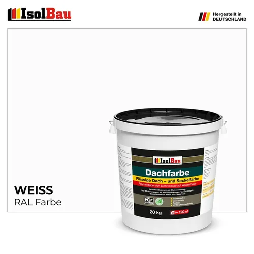 Dachfarbe Sockelfarbe Weiss 20 kg Fassadenfarbe RAL Farbe Nano Polymermembran