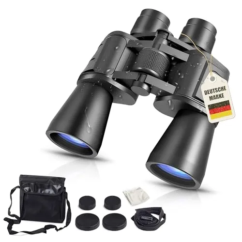 Instinktive-Oase® Fernglas 20x50 HD-Qualität | Leistungsstarkes Feldstecher inkl. Tasche, Linsenabdeckungen & Reinigungstuch – Ideal für Outdoor, Wandern, Safari, Jagd, Vogelbeobachtung & Reisen