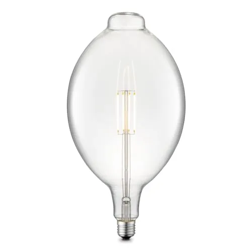 Home Sweet Home Edison Vintage E27 | LED-Filament-Leuchtmittel Carbon | G180 Oval LED-Lampe | Klar | Dimmbar | 4W 440lm 3000K | warmweißes Licht | für E27-Fassungen