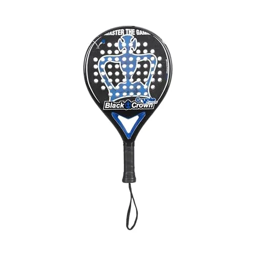 Black Crown Coyote Carbon 3K Padelschläger 376g Unisex schwarz - Leichter Padelschläger mit runder Kopfform für präzise Schläge. Ideal für Einsteiger und Fortgeschrittene im Paddletennis.