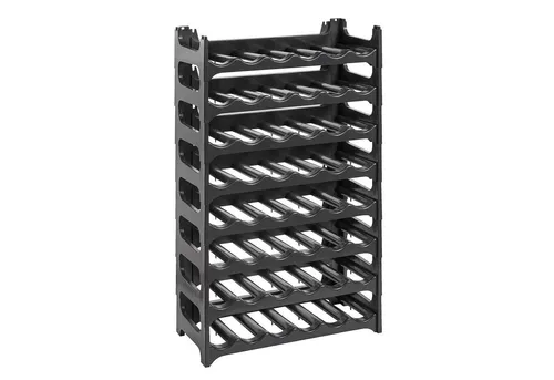 Grizzly Weinregal Modulares, stapelbares Flaschenregal für 48 Flaschen – anthrazit, 1-tlg., Platzsparend, erweiterbar