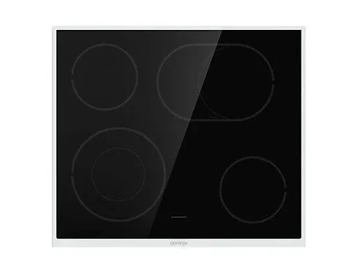 Gorenje ECD641BX Einbauplatte aus Keramik - Kochfeld aus Glaskeramik mit 4 Kochzonen, elegant in Schwarz und Edelstahl, ideal für modernes Kochen und einfache Bedienung durch Sensor-Tasten.