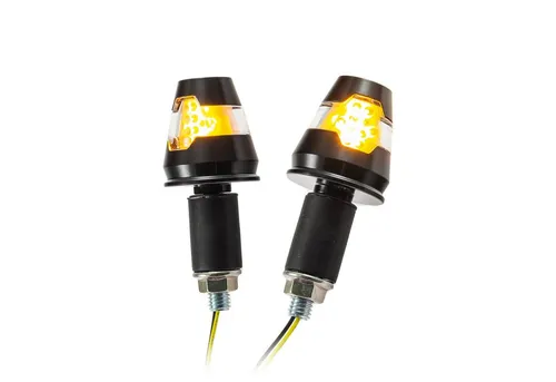 Universal Motorrad Lenkerenden - Verchromte Blinker Ochsenauge 7/8