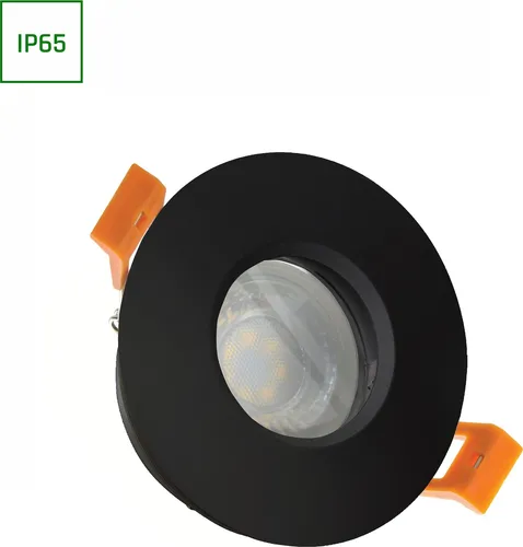 LED Einbaustrahler GU10 Spot Badezimmer Downlight IP65 max. 10W rund schwarz