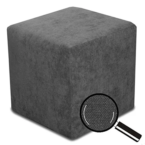 Best for Home Sitzhocker Sitzwürfel - Anthrazit - Sitzhocker aus handwerksgerechter Qualität mit Schaumstoffpolsterung, ideal für Wohnräume. Maße: 40 cm Breite, 42 cm Höhe. Top Preis-Leistungs-Verhältnis!