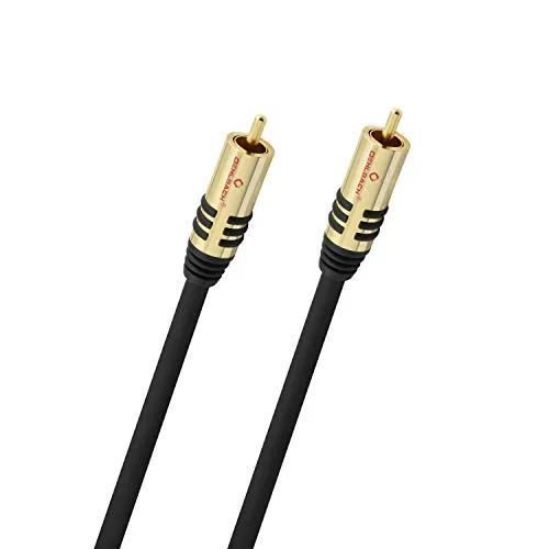 Oehlbach NF Sub, Cinch Subwoofer-Kabel - Audiokabel - rund - OFC - 8m - schwarz