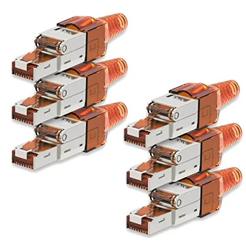 Stück Netzwerkstecker Cat 7 werkzeuglos CAT7 CAT7A RJ45 LAN UTP Kabel Stecker ohne Werkzeug werkzeugfrei CAT6a CAT6 CAT5 Verlegekabel Patchkabel Netzwerkkabel Toolless Modular Plug Connector 6