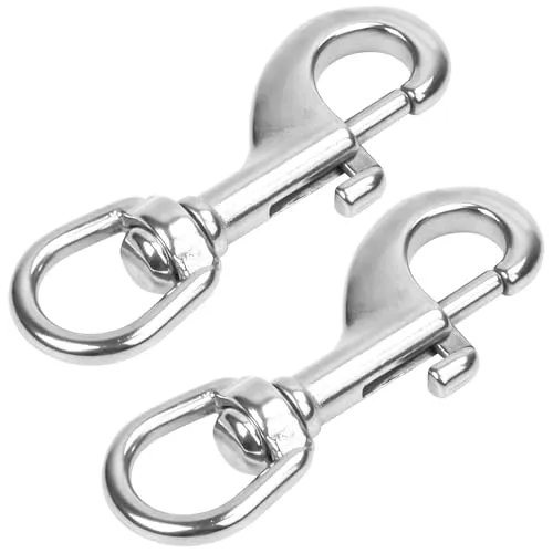 Robuster Karabinerhaken für Hundeleinen und mehr, 2 Stück - Karabinerhaken aus hochwertiger Zinklegierung, rostfrei und langlebig. Ideal für Hundeleinen, Schlüsselbund und DIY-Projekte. Mit 360° Drehgelenk für einfache Handhabung und sichere Befestigung.