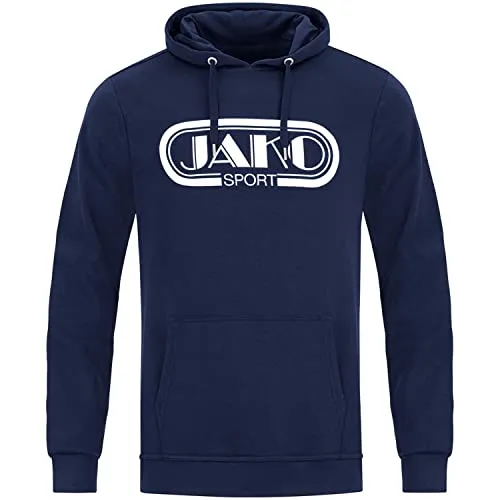 JAKO Herren Kapuzensweatshirt Retro, Marine, XL - Hoodies für Herren, bietet hohen Tragekomfort und Langlebigkeit durch hochwertiges Material, perfekt für Freizeit und Sport.