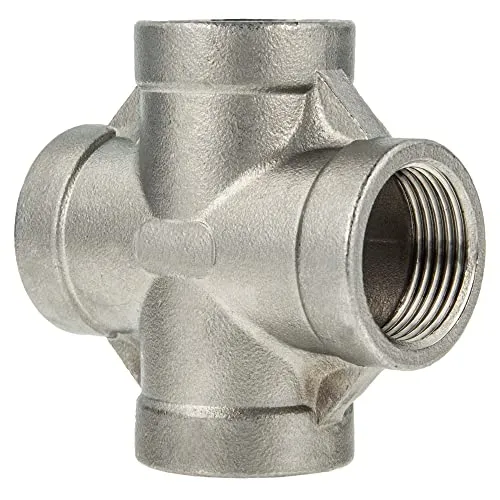 tecuro Kreuzstück Edelstahl V4A (AISI 316), allseitig IG 4 Zoll