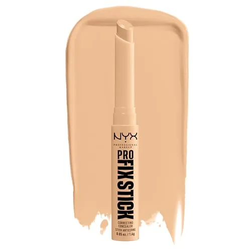 NYX Professional Makeup Korrigierender Concealer, Kaschiert Augenringe, Unreinheiten, dunkle Flecken und Verfärbungen ab, Mit Hyaluron, 12 Stunden Halt, Vegane Formel, Pro Fix Stick, Neutral