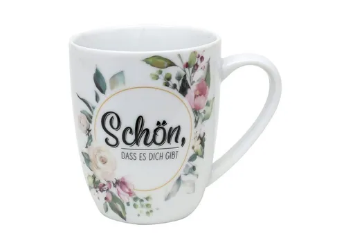 Dekohelden24 Tasse Kaffeebecher / Tasse aus Porzellan. 250 ml., 1-tlg., Porzellan