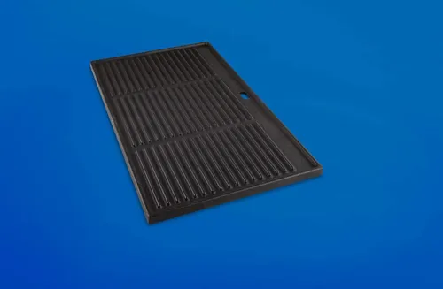 GRILLROSTPROFI Gusseisen-Grillplatte (Wendeplatte) 44,4 x 26 cm - Grillplatte für Weber Spirit E210 ab 2013, emailliert und nachhaltig. Ideal zum Grillen von Burger, Fisch und Gemüse, mit gleichmäßiger Wärmeverteilung für perfektes Branding!