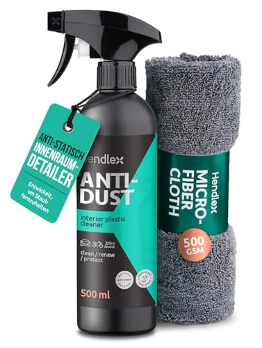 Hendlex Innenraum Reiniger Auto 500ml, Anti-Staub Cockpitspray, Antistatisch