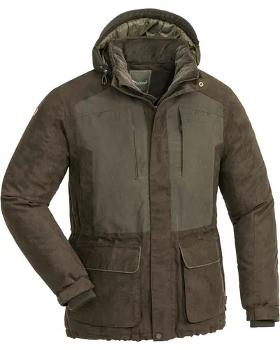 Pinewood Herren Jagd Jacke Abisko 2.0 Größe XL - Funktionsjacken mit innovativer Ultra Body Heat Technologie, die bis zu 25% Körperwärme zurückgibt. Ideal für kalte Wintertage, wind- und wasserfest mit verstellbarer Kapuze und praktischen Taschen.