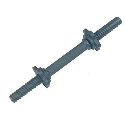 Bodyline Vinyl-Lenkerstange mit Gusseisenscheibenring — Länge 33 cm — Durchmesser 25 mm — Fitness und Fitnessstudio zu Hause