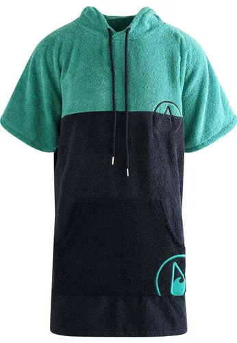 WAVE HAWAII Poncho Aveiro - 100% Baumwolle Umkleidehilfe für Strand und Surfen - Bademäntel für Damen, kuscheliger Poncho aus 100% Baumwolle, ideal zum Umziehen und Warmhalten nach dem Schwimmen oder Surfen, mit praktischer Kapuze und großer Fronttasche.