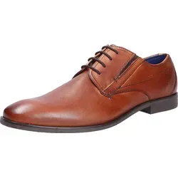 Bugatti Savio Evo Schnürschuh Cognacbraun - Eleganter Business Schuh für Herren - Herren-Halbschuhe in Cognacbraun mit Comfort Wide Fußbett für mehr Bewegungsfreiheit. Handgefertigtes Two-Tone-Finish macht jeden Schuh zum Unikat. Ideal für Büro und festliche Anlässe.