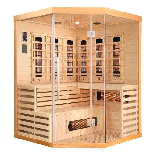 SANOTECHNIK Infrarotkabine DELUXE - Wärmekabinen für pure Entspannung mit 8 Vollspektrumstrahlern, die Muskeln revitalisieren und Ihr Wohlbefinden steigern.