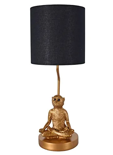 Tischleuchte Affe im Lotussitz Gold (ohne Leuchtmittel) Lampe Yoga 52 cm Nachttischlampe cw250 Palazzo Exklusiv