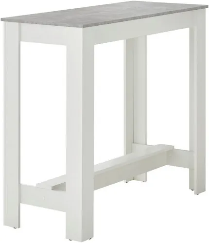 Mid.you Bartisch Modesto, Grau und Weiß - Barmöbel, eleganter Bartisch in Weiß und grauer Betonoptik, ideal für gemütliche Abende oder als Frühstücksplatz, pflegeleichte Melamin-Oberflächen.
