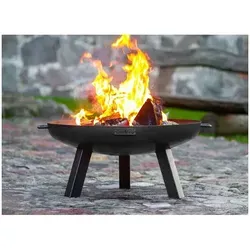 CookKing 111257 Feuerschale „POLO“ 70cm - Hochwertige Feuerstelle - Feuerkörbe & -schalen, vielseitig nutzbar als Grill oder Wärmequelle, mit stabiler Konstruktion und praktischem Griff für einfachen Transport.