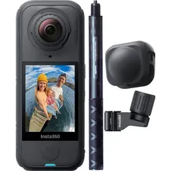 INSTA360 X4 No Drone No Problem-Kit - Action-Cam für 360°-Aufnahmen in 8K, mit KI-Entrauschung und beeindruckenden 72-Megapixel-Fotos. Ideal für kreative Abenteuer und jetzt im praktischen Kit erhältlich.