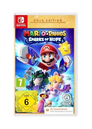 Mario & Rabbids 2 Switch GOLD CIAB - Nintendo Switch-Spiel mit strategischem Gameplay, inklusive Season Pass für zukünftige DLCs und exklusiven Waffenskins – erlebe galaktische Abenteuer mit Mario und Freunden!