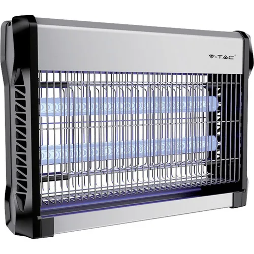 V-TAC VT-3220 UV-Insektenfänger 20 W - Ultraschall-Schädlingsschutz für Innenräume, effektiv gegen Fliegen, Mücken und Motten mit 2 x 10W UV-Röhren und abnehmbarem, waschbarem Tablett.