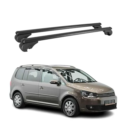 OMAC Dachträger Gepäckträger für VW Touran 2003-2015 - Robuster und leichter Aluminium-Dachträger mit abnehmbarer Funktion. Ideal für Fahrrad- und Skiträger, wasserbeständig und mit Diebstahlschutz für sicheres Reisen.