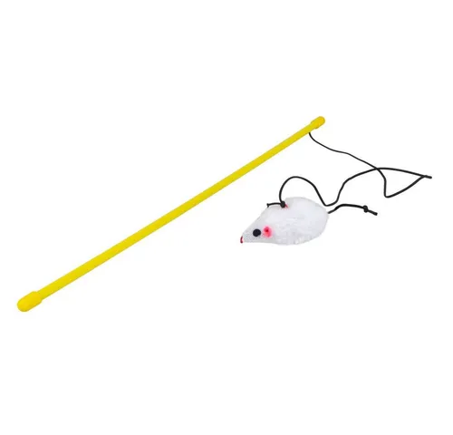 MICA Tier-Beschäftigungsspielzeug Katzenspielzeug - Spielangel mit Maus - ca. 46 cm, Kunststoff