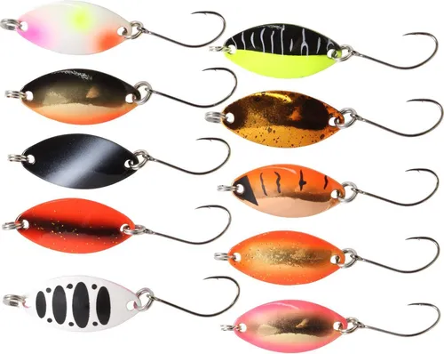 FTM Spoon Jife 2g 2,5cm - Forellenblinker, Farbe:chartreuse-schwarz weiß/chartreuse grün