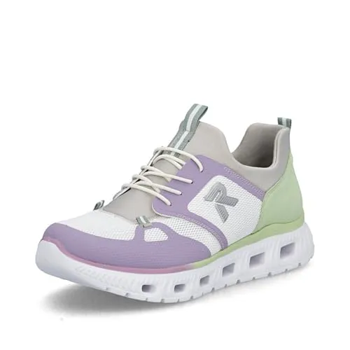 Rieker Sneaker Viola in Multicolore - Sportlich-bequemer Damen-Sneaker mit elastischer Gummischnürung für einfachen Einstieg und flexiblen Sitz. Weiche Innensohle und flexible Laufsohle sorgen für hohen Laufkomfort und machen ihn ideal für Alltag und Freizeit.