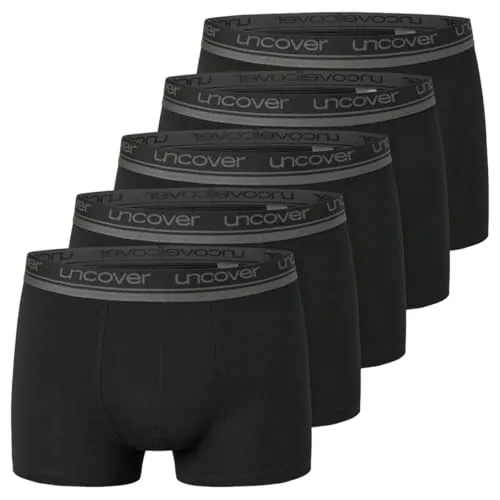uncover by SCHIESSER Retro Boxer 5er Pack - Atmungsaktive Baumwolle - Boxer anliegend, idealer Tragekomfort durch körpernahen Schnitt und sportlichen Webgummibund, perfekt für jeden Tag.