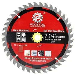 Kreissägeblatt FOCSTOL 184mm 40Z für Holz und Kunststoffe