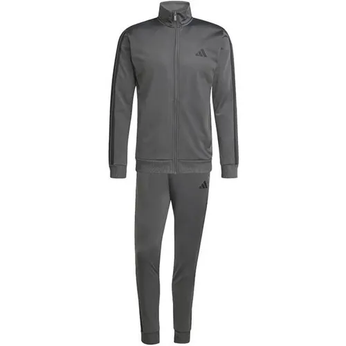 adidas Sportswear Trainingsanzug M 3S TR TT TS (2-tlg) – Sportlich & Bequem - Zweiteiliger Trainingsanzug in Grau, ideal für Laufen und sportliche Aktivitäten. Aus 100% Polyester, pflegeleicht und bequem für jede Trainingseinheit.
