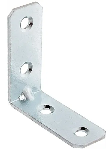 KeyMet 100 Stück Winkel Winkelverbinder 40 x 40 x 20 x 2,0 mm Stuhlwinkel Möbelwinkel Sicke