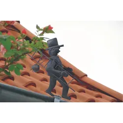 Dachrinnen- und Zaunfigur Schornsteinfeger, Gartendeko, Dachfigur