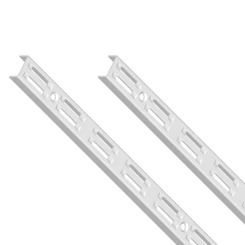 10001-00001= 2x Wandschienen 2-reihig H500 mm weiß RA 50 Element System Regal