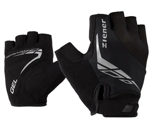 Ziener Fahrrad-Handschuhe Ceniz (Gel Polsterung, Ausziehhilfe) schwarz/schwarz - 1 Paar, Größe: 8