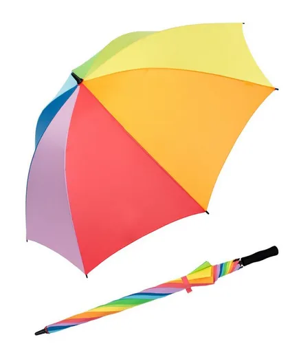 iX-brella Stockregenschirm XXL 130 cm Durchmesser Golf-Partnerschirm, mit leichtem Fiberglasgestell und Moosgummi-Griff
