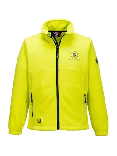 SCHIETWETTER Unisex Kinder Fleecejacke Carl, Übergangsjacke, Kurze Fleecejacke, Strick Fleecejacke, meliert, windabweisend