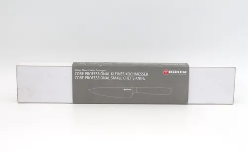 Böker 130820 Core Professional Kochmesser Klein, Schwarz - Kochmesser aus hochwertiger Chrom-Molybdän-Vanadium-Legierung, handgeschmiedet in Solingen für präzise Schnitte und sicheren Griff – ideal für Zwiebeln, Gemüse und Fleisch.