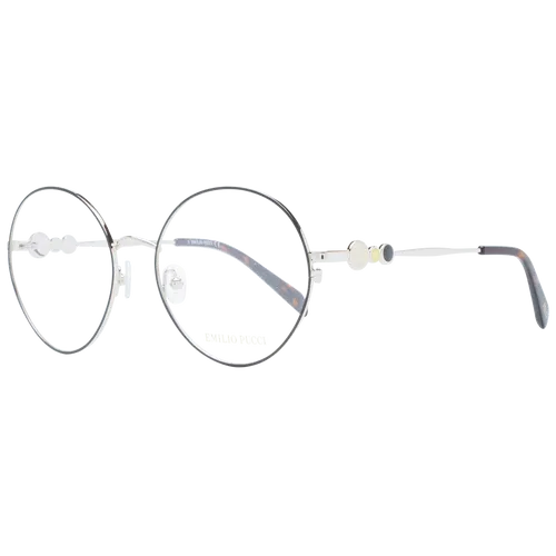 Pucci Brillenfassung EP5203 005 55 Damen - Damen Brillenfassung in Schwarz, stilvolles Design mit rundem Rahmen und hochwertigem Metallmaterial – ideal für modebewusste Frauen.