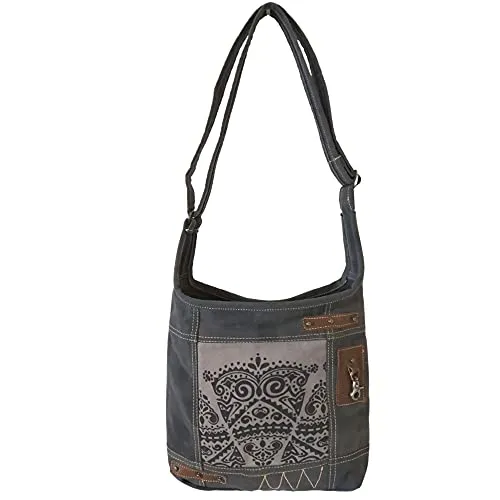 Sunsa Damen Hobo Tasche in grau von Sunsa