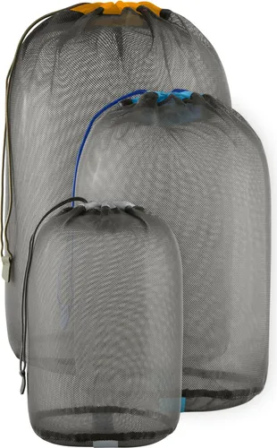 Sea to Summit Mesh-Netzbeutel 3er-Set, 5L/8L/13L - Pack- & Seesäcke: Durchsichtige, ultraleichte und haltbare Aufbewahrung für deine Ausrüstung – ideal zum Trennen und Identifizieren mit minimalem Zusatzgewicht.
