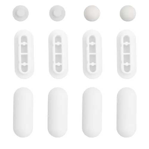 Wisebom 12 Stück WC Sitzdeckelpuffer WC Dämpfer WC Sitzpuff Auflagestopfen Stoßstangen Pads WC-Sitz-Puffer Stoßstange Toilettensitzpuffer Ersatzteil für Zuhause Büro Hotel (Weiss)