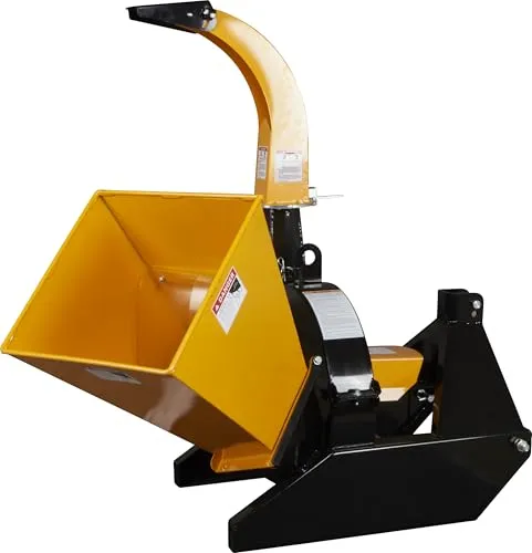 AHEAD Holzhäcksler mit Zapfwellenantrieb, Häcksler für Traktor Schlepper, Gartenhäcksler Schredder für Holz bis Ø 100mm, Kat. 1 Aufnahme